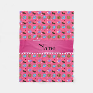 Name Pink cupcake donuts Kuchen Cookies Fleecedecke
