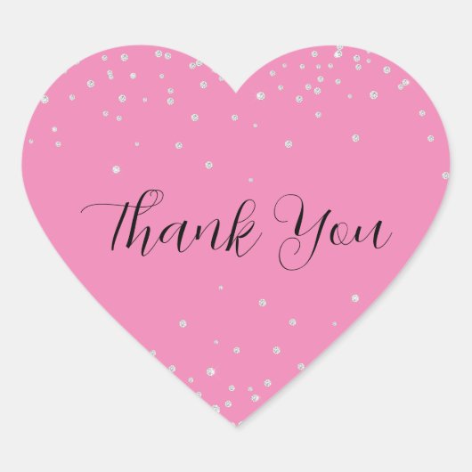 Name Pink Diamonds Herz-Aufkleber (Vorderseite)