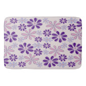 Name Pink Indigo Blume Doodle Badematte (Vorderseite)