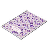 Name Pink Indigo Blume Doodle Notizblock (Linke Seite)