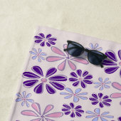 Name Pink Indigo Blume Doodle Strandtuch (Beispiel)