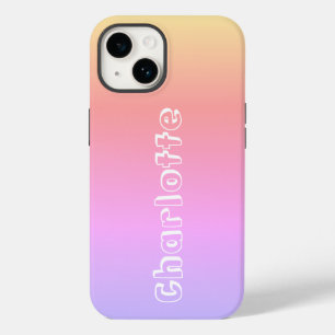 Name Pink Lilac Yellow Sunset Colors Typografy Case-Mate iPhone 14 Hülle
