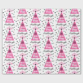 Name Pink Party Hat 30. Geburtstag Geschenkpapier (Flach)