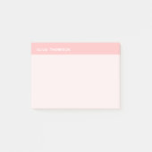 Name Pink Sticky Post-it Klebezettel (Vorderseite)