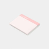 Name Pink Sticky Post-it Klebezettel (angewinkelt)