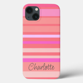 Name | Pink Strip Script Case-Mate iPhone Hülle