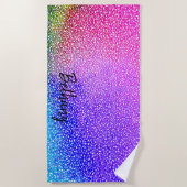 Name, Pinks und Blues Strandtuch hinzufügen (Vorderseite)