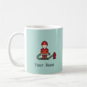 Name-Pixel-Feuerwehrmann Kaffeetasse (Links)