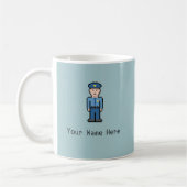 Name-Pixel-Polizist Kaffeetasse (Links)