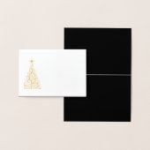 Name Place Card Gold Foiled ChristmasTree Folienkarte (Anzeige)