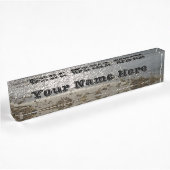 Name Plakat des Beach Desk Namensplakette