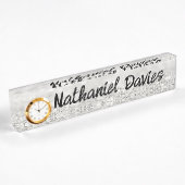 Name Plakat des Silver Glitzer Namensplakette