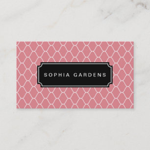 Name Plakat v3 - Amime-Muster - Rosa Visitenkarte