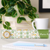 Name Plakette floral Monogramm