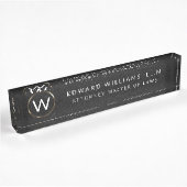 Name-Plakette für Berufliche Monogramm Namensplakette