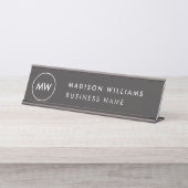 Name-Plakette für den Schreibtisch mit einem kunde Schreibtischnamensplakette (Vorderseite )