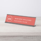 Name-Plakette für den Schreibtisch mit einem kunde Schreibtischnamensplakette (Vorderseite )