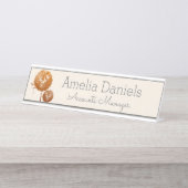 Name Plakette für die hübsche Wildblume Schreibtischnamensplakette (Vorderseite )