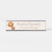 Name Plakette für die hübsche Wildblume Schreibtischnamensplakette (Vorderseite )