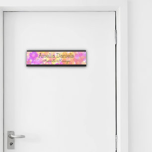 Name Plakette für die Summer Blume Schreibtischnamensplakette