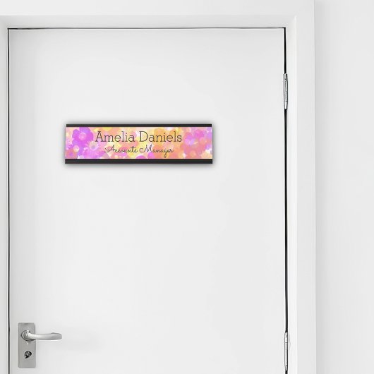 Name Plakette für die Summer Blume Schreibtischnamensplakette