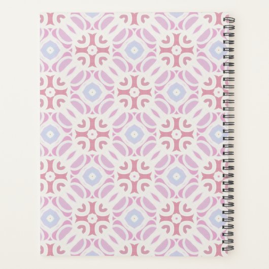 Name Planner mit Foto auf Grunge-Muster Planer (Rückseite)