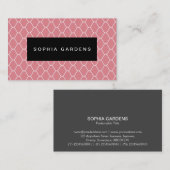 Name Plate - Amime-Muster - Rosa e3868f Visitenkarte (Vorne/Hinten)