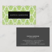Name Plate - Damask - Martian Green Visitenkarte (Vorne/Hinten)