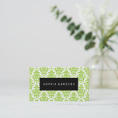 Name Plate - Damask - Martian Green Visitenkarte (Stehend Vorderseite)