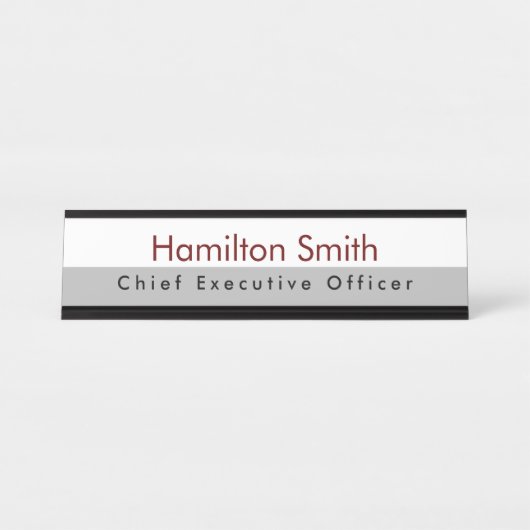 Name Plate für Schreibtisch oder Wall HAMbyWG Schreibtischnamensplakette (Vorderseite )