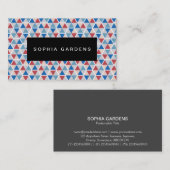 Name Plate - Hexagon Muster 05 Visitenkarte (Vorne/Hinten)