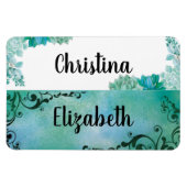 Name Plate Magnet 2 Namen (Horizontal)