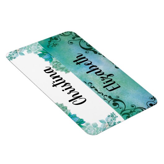 Name Plate Magnet 2 Namen (Rechte Seite)