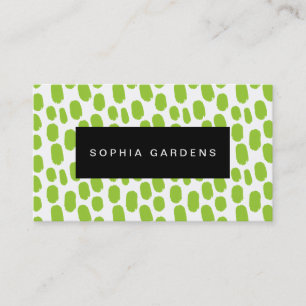 Name Plate - Paint Strokes - Martian Green Visitenkarte