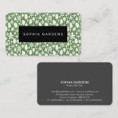 Name Plate - Pflanze und Baummuster Visitenkarte (Vorne/Hinten)