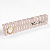 Name Plate Rosa Glitzer Namensplakette