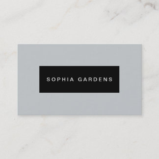Name Plate - Schwarz auf grau c6cbcc Visitenkarte