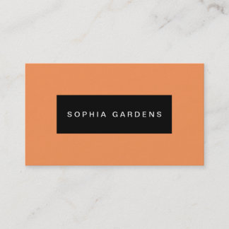 Name Plate - Schwarz auf Orange f79256 Visitenkarte