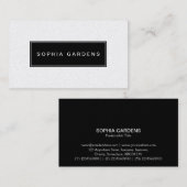 Name Plate v2 - Schwarz auf Weiß (Goldkarte) Visitenkarte (Vorne/Hinten)