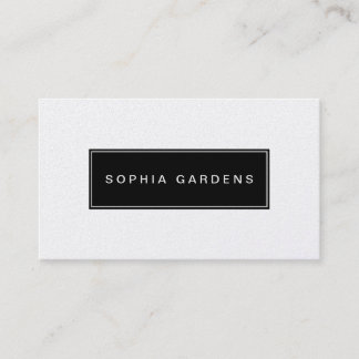 Name Plate v2 - Schwarz auf Weiß (Goldkarte) Visitenkarte