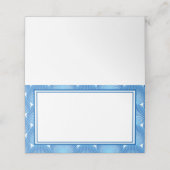 Name Platzkarte-Blue-Muscheln Platzkarte (Außenseite Aufgefaltet)