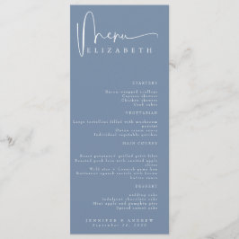 Name Platzkarte | Menü | Einfache Hochzeitsmenüs Menükarte