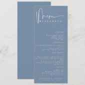 Name Platzkarte | Menü | Einfache Hochzeitsmenüs Menükarte (Vorne/Hinten)