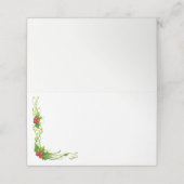 Name Platzkarte-Merry Christmas Holly Platzkarte (Außenseite Aufgefaltet)