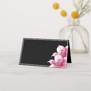 Name Platzkarte-Pink Lilies Platzkarte