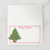 Name Platzkarte-Weihnachtsbaum Platzkarte (Außenseite Aufgefaltet)