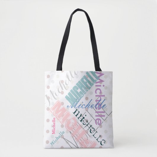Name Polka Dot Tasche (Vorderseite)