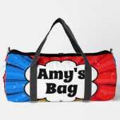 Name POP ART Burst ändern, MY BAG! Duffle Bag (Vorderseite)