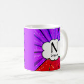 Name, Pop Art Cloud ändern - G H I K L Kaffeetasse (VorderseiteRechts)