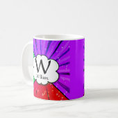 Name, Pop Art Cloud ändern - W X Y Z Kaffeetasse (Vorderseite Links)